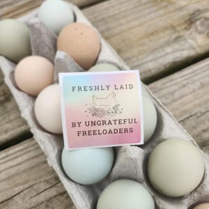 Farm Fresh Eggs - Egg Carton Sticker Label
