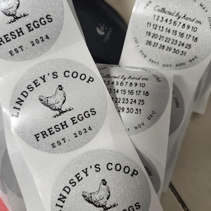 Farm Fresh Eggs - Egg Carton Sticker Label