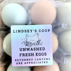 Farm Fresh Eggs - Egg Carton Sticker Label