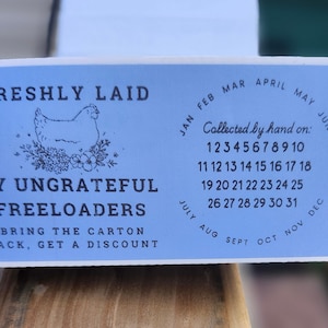 Egg Carton Label / Sticker