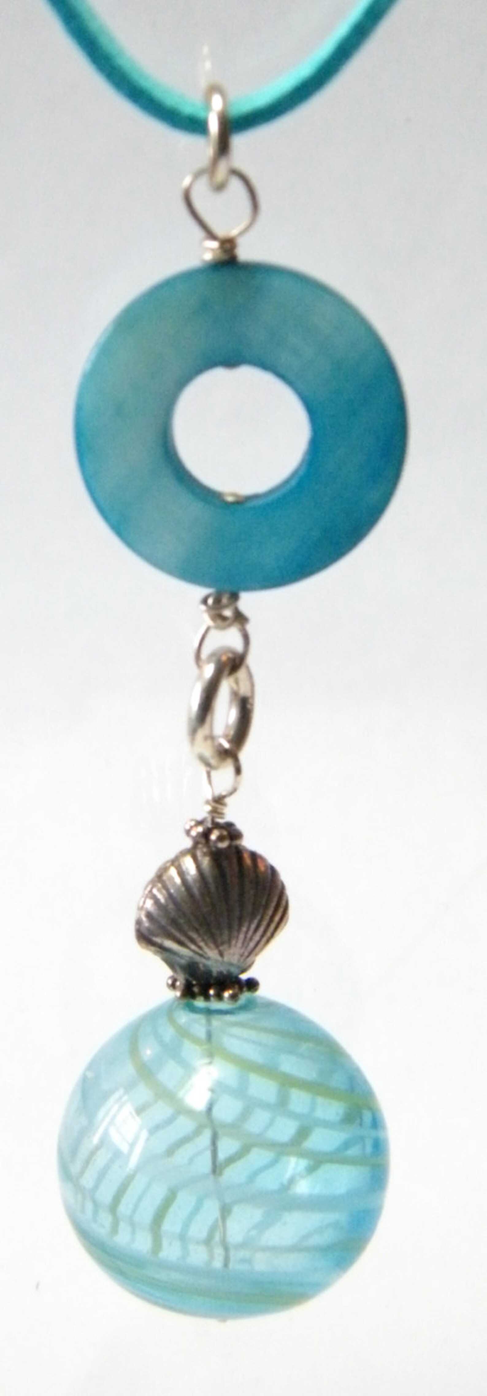 Glass Globe Pendant Necklace Blown Glass Pendant Necklace Etsy