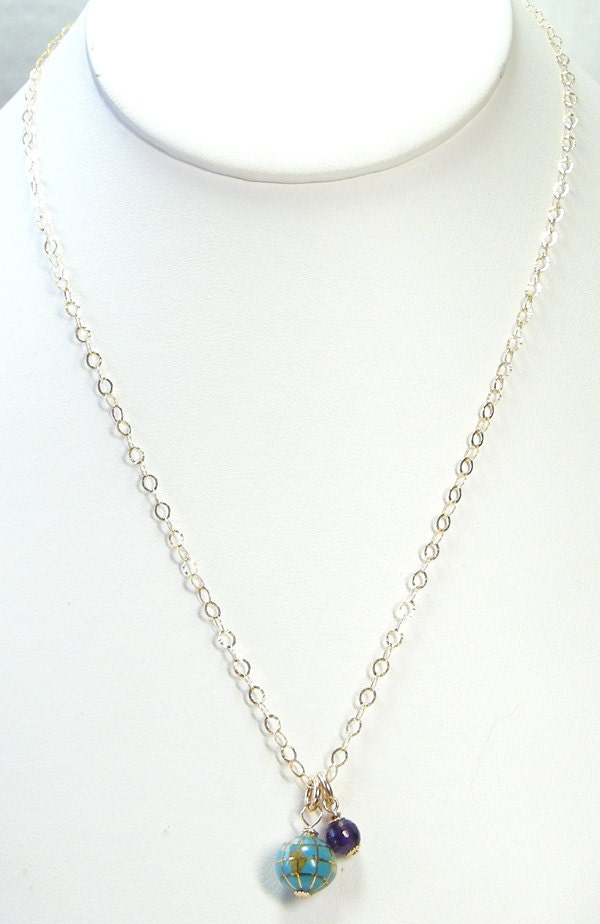 Amulet Necklace Protection Necklace Amethyst Pendant Etsy