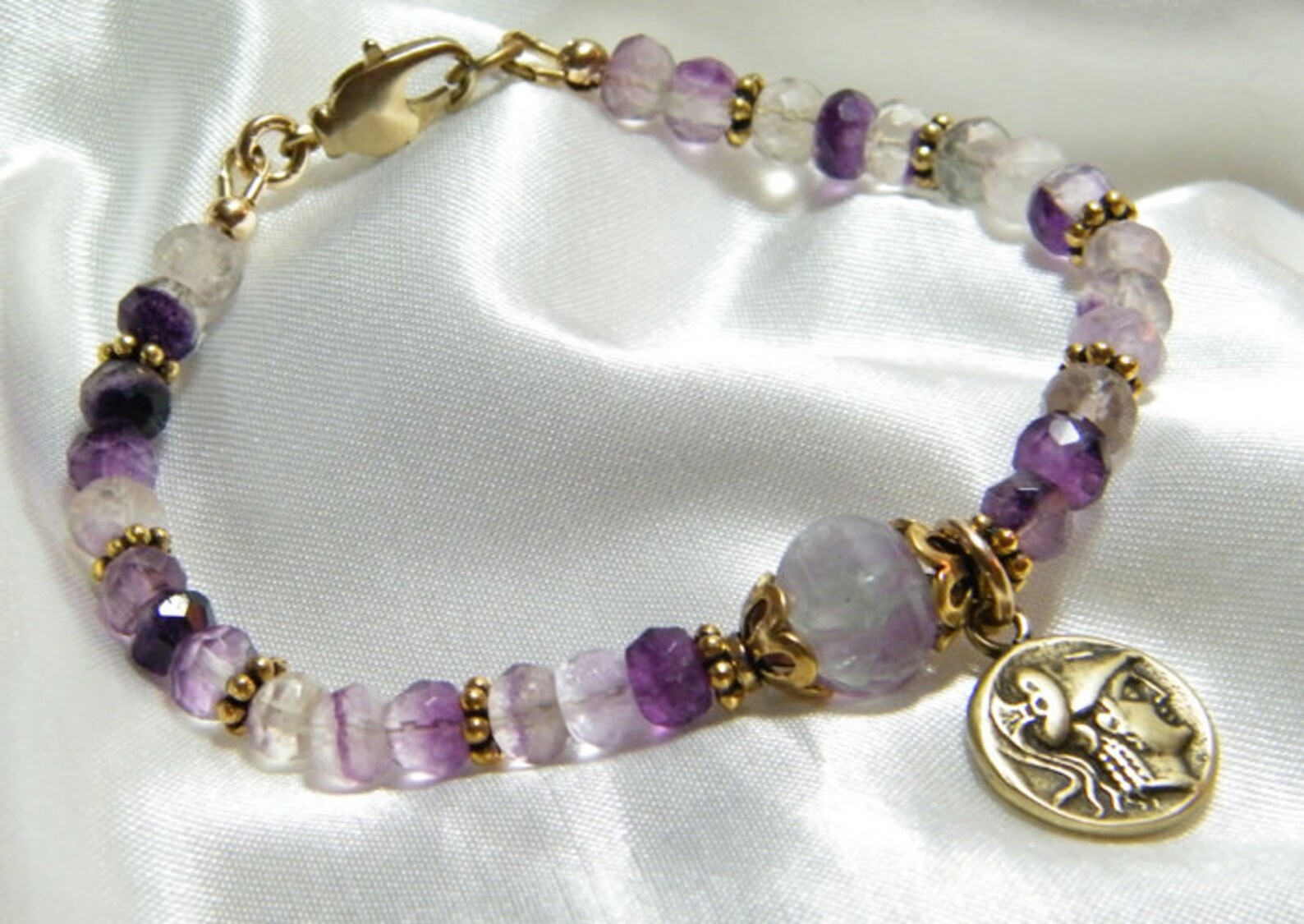 Fluorite Bracelet Fluorite Jewelry Gemstone Bracelet Stone Etsy