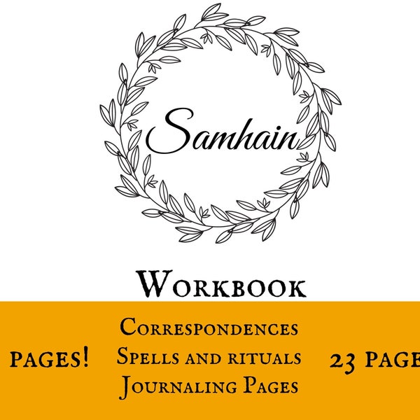 Samhain Workbook and Correspondence List for Book of Shadows