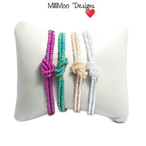 Ladies Bracelet, Ladies Boho Bracelet, Ladies Stacking Bracelets, Ladies Knotted Bracelet, Ladies Miyuki Bracelet, Ladies Seed Bead Bracelet