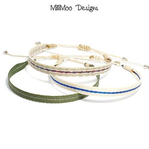 Handwoven Cotton Friendship Bracelet: Minimalist Boho Surf Style