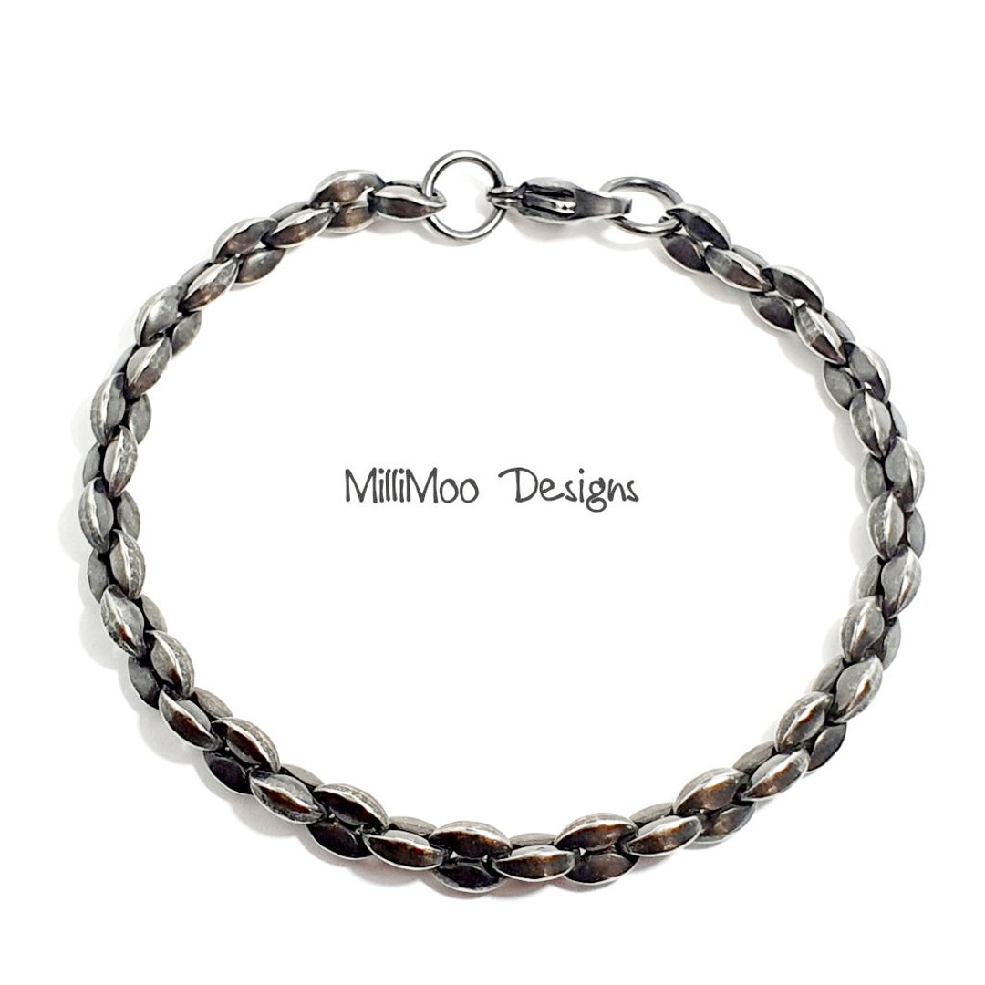 Mens Chain Bracelet Mens Stainless Steel Bracelet Mens Etsy