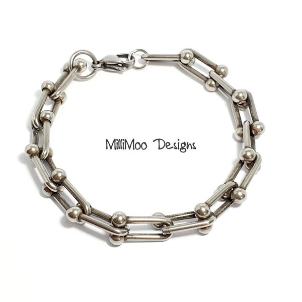 Mens Stainless Steel Chain Stack - Etsy