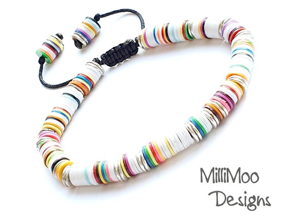 African vinyl hotsell disc bracelet