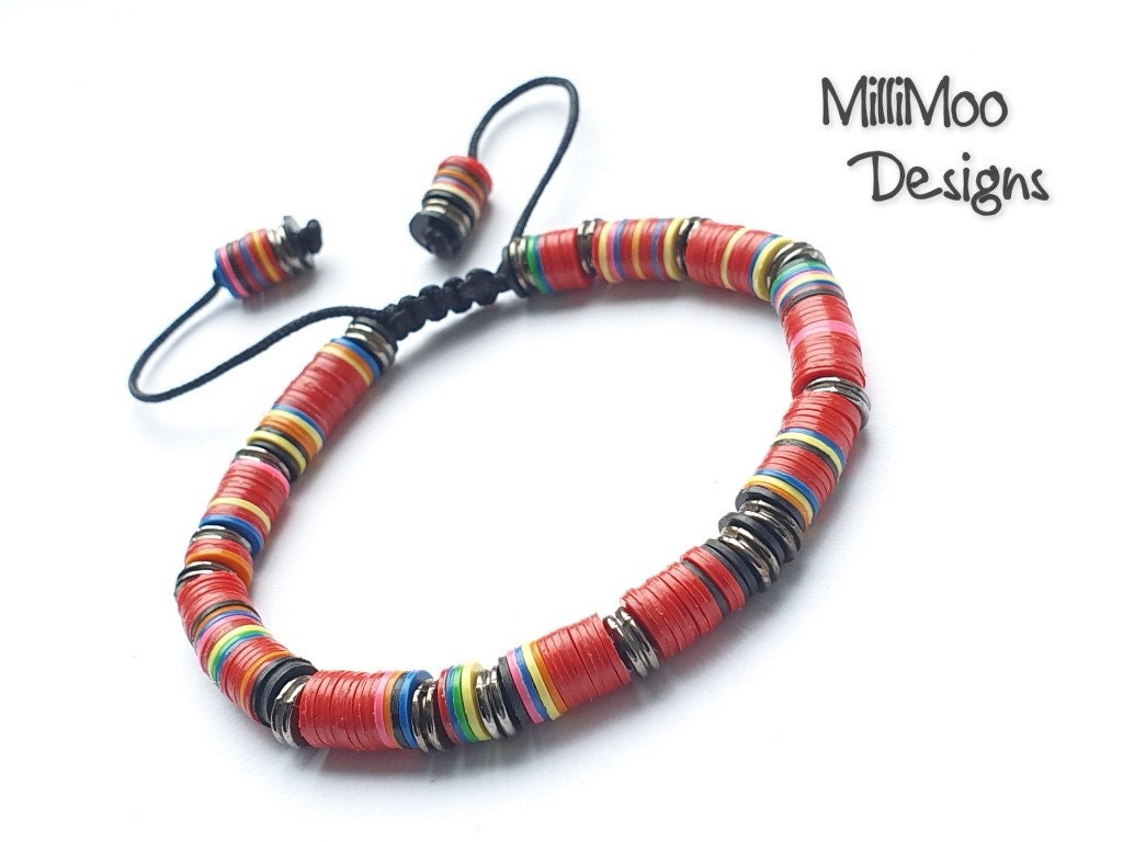 African vinyl disc bracelet sale