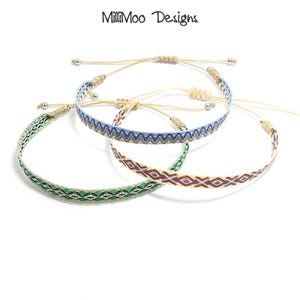 Unisex Bracelet, Cotton Friendship Bracelet, Mens Gift, Mens Bracelet, Handwoven Minimalist Surf Bracelet, Mens woven Bracelet,Boho Bracelet