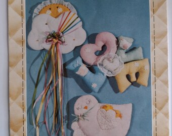 Patch Press Vintage Sewing Pattern to Make "Happy Hangings"