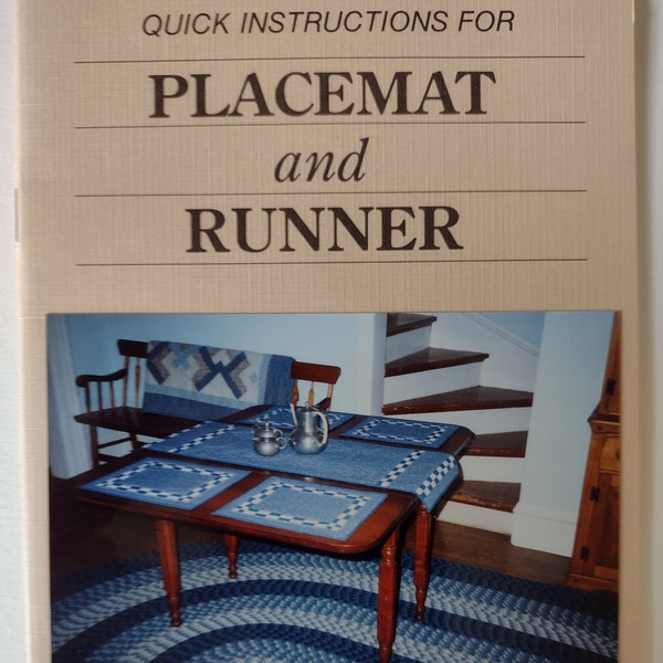 Placemat and Table Runner Vintage Sewing/Quilting Pattern Instruction Booklet by Mary Lehmann