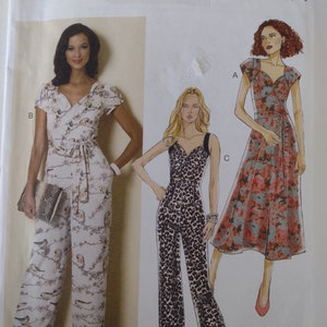 Butterick #B6320 Sewing Pattern to Make a Women's Dress and Jumpsuit in Sizes 6,8,10,12,14.