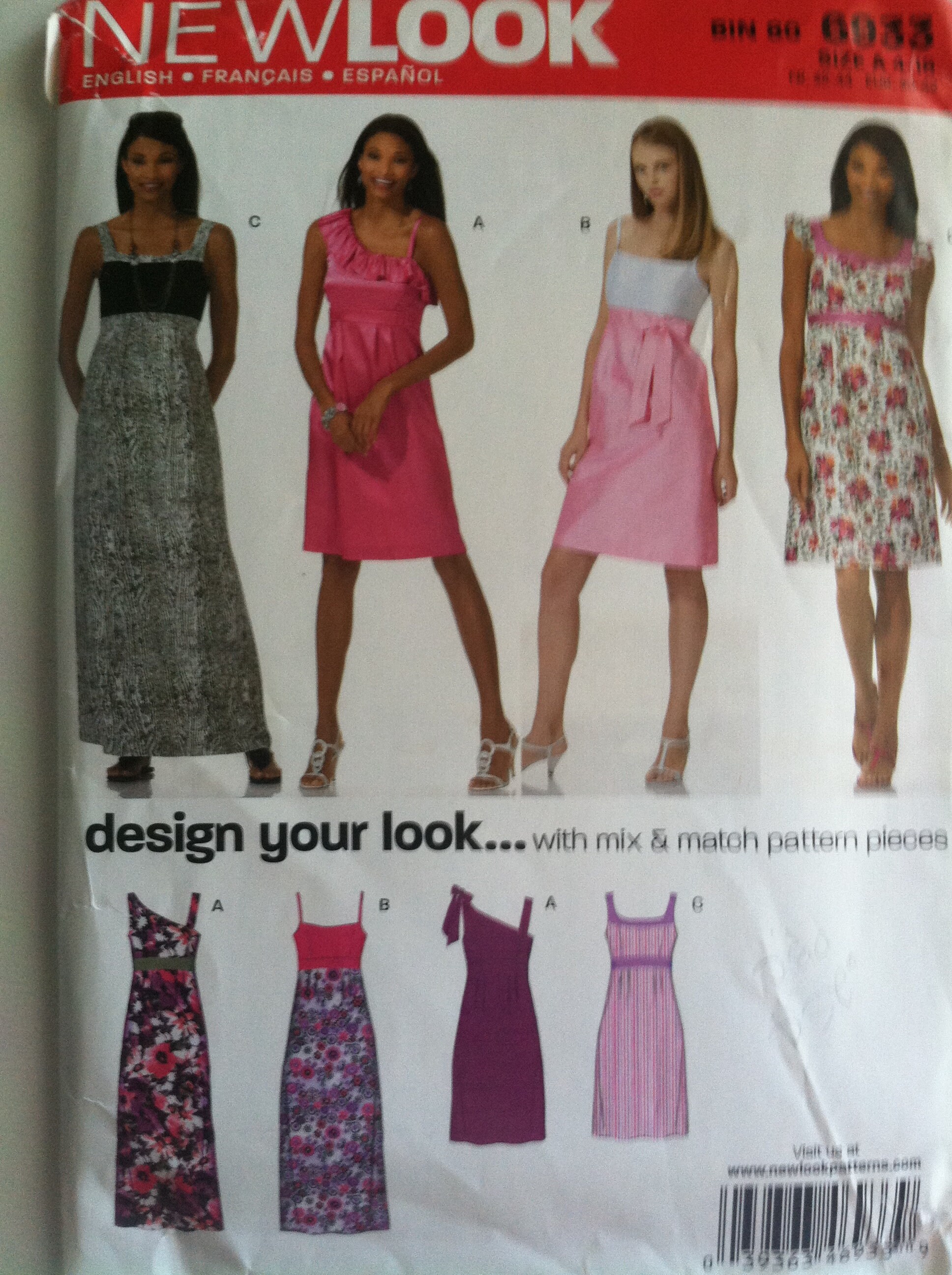 Amazon.com: NEW LOOK PATTERN 6600 RETRO DRESSES SIZE 8-20 : Clothing, Shoes  & Jewelry