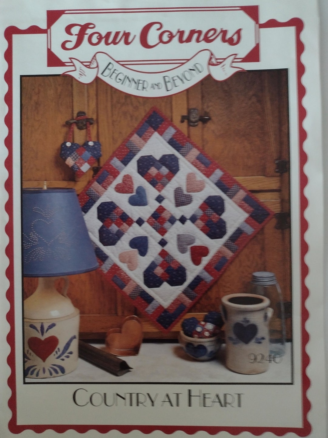 Four Corners Sewing/quilting/applique Pattern to Make 'country at Heart