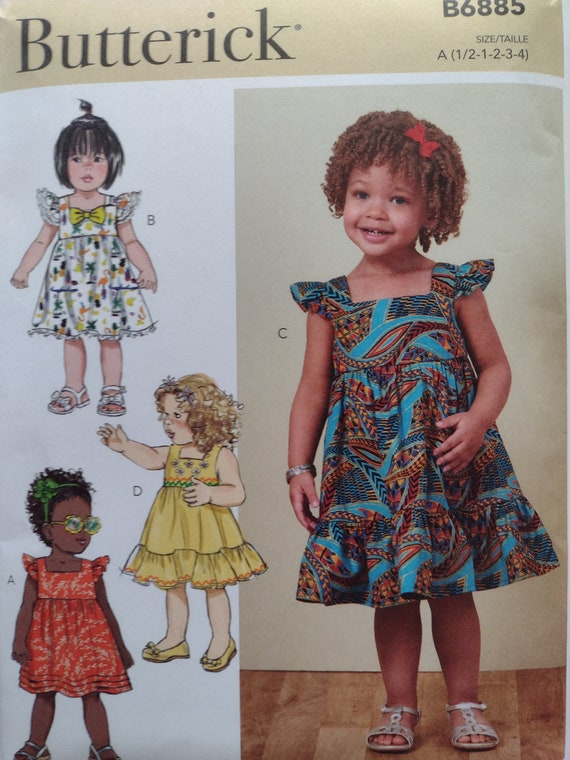 Butterick B6885 Sewing Pattern to Make a Toddler Dress With Etsy