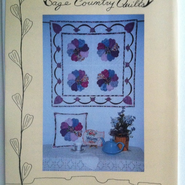 Dresden at Heart Vintage Quilting, Sewing Pattern to Make a Wall Quilt and Pillow, with Adjustments for Large Quilt