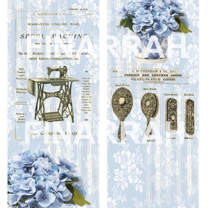 Hydrangea digital journal pages