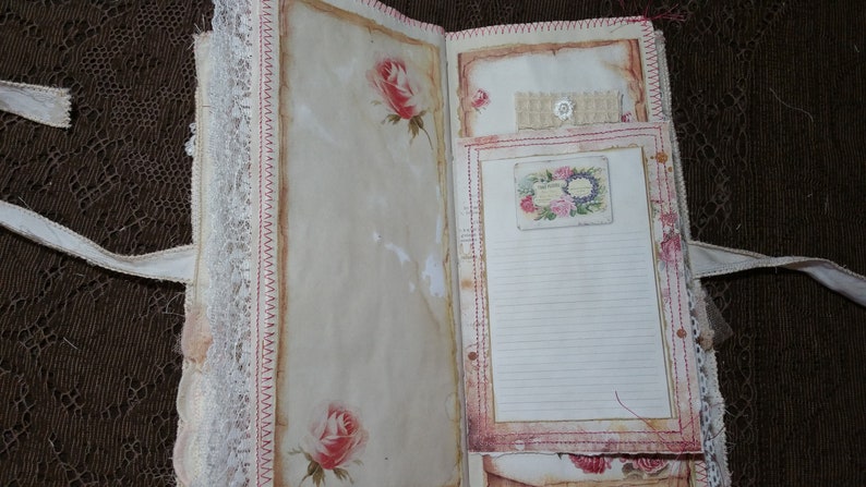 Fabric Covered Journal with Vintage Court Scenes image 6
