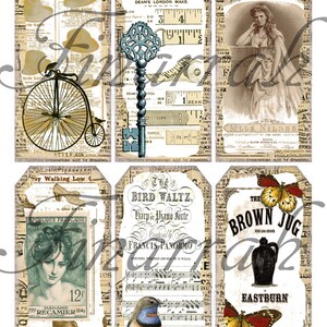 Digital download less ink tags set of 6