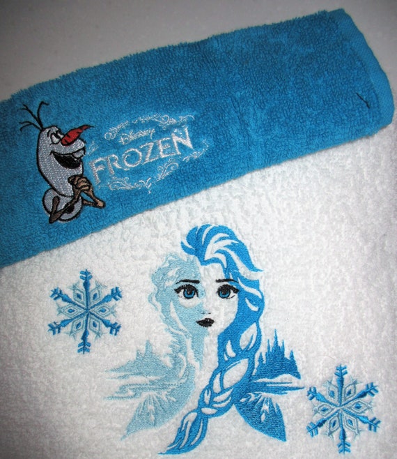 Frozen Elsa Personalized 3 Piece Bath Towel Set  Your Color Choice 