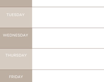 Printable Weekly Schedule Template PDF. - Etsy