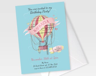 balloon invitation etsy