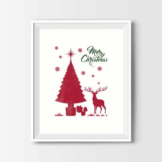 Merry Christmas Print Xmas Ornaments Xmas Gifts Xmas Tree Etsy