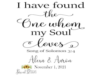 I have found the one vinyl decal - glass block - ceramic tile - sticker - wedding gift - anniversary gift - vinyl decal - CRAK01