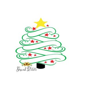 Christmas tree vinyl decal Christmas decals for glass blocks vinyl decals for Christmas DIY Christmas crafts to make LL086 image 3