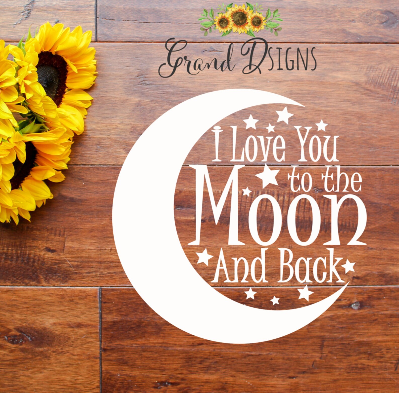 I Love You To The Moon And Back | Vinyl Wall Decal | Sticker Decor
