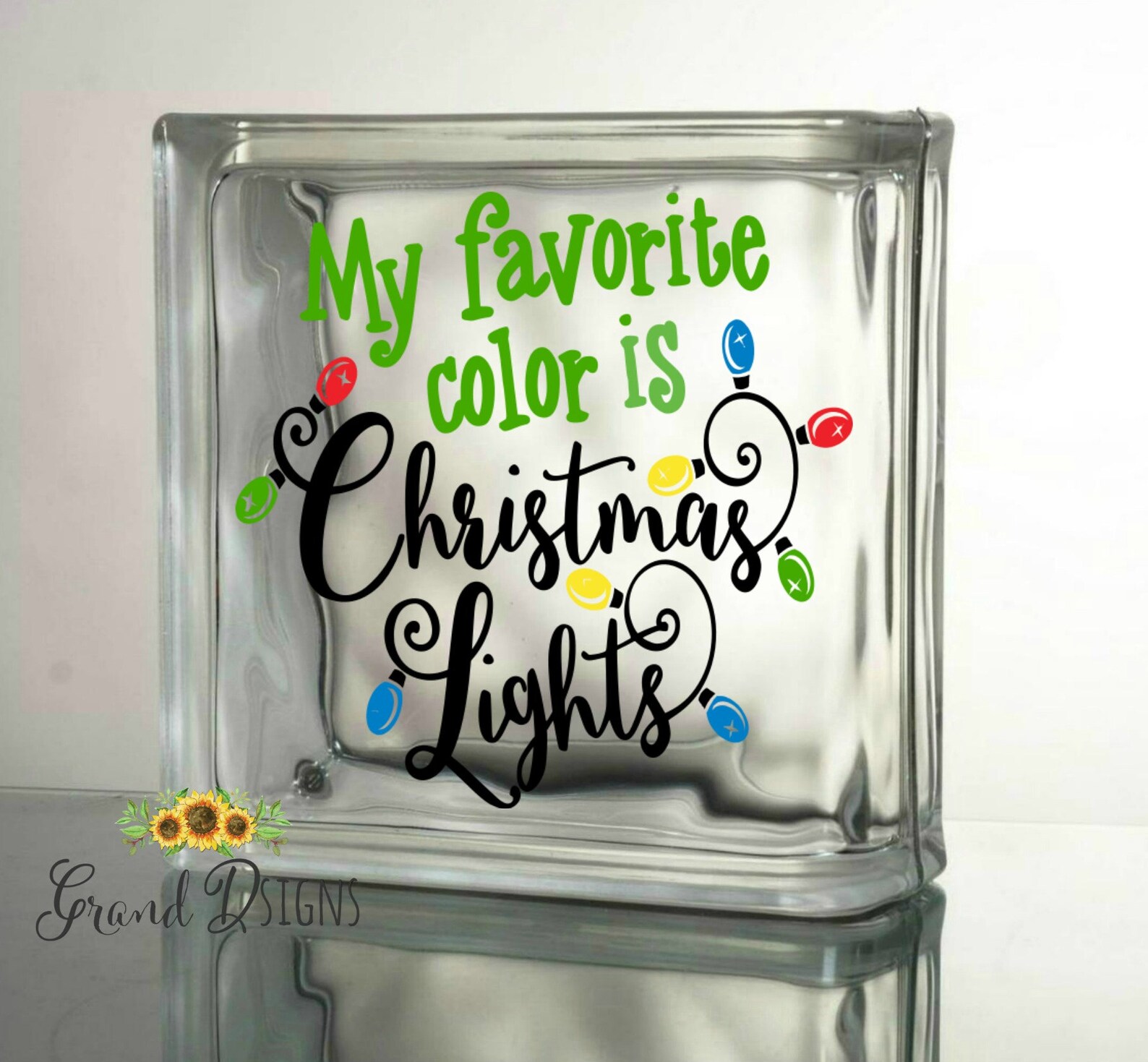 My Favorite Color is Christmas Lights Decal Christmas Decals Etsy
