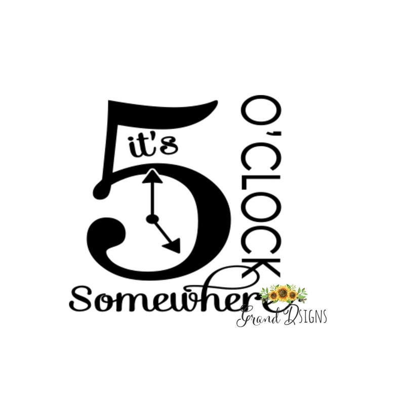 Download It's 5 o'clock somewhere vinyl decal glass block | Etsy