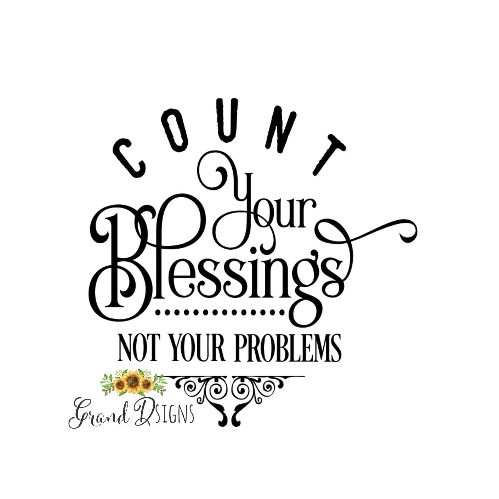 Count your blessings vinyl decal Christian scripture Etsy