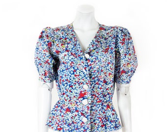 Jacket Yves Saint LAURENT, Wildflowers, Big Buttons White