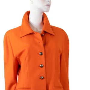 ESCADA lightweight wool jacket, pumpkin with large metal buttons / vintage 90s / Escada by Margaretha Ley