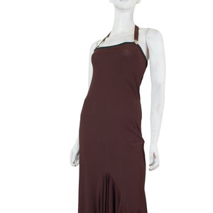 Marithé+François GIRBAUD long bodycon dress, asymmetrical and removable straps / 90s-2000 / S-M / M+F Giraud