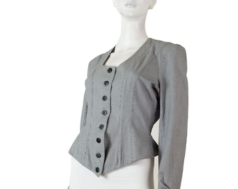 Veste Longue Ou Robe Gris Satiné Marithé Et François Girbaud – Taille M, Neuve Sans étiquettes