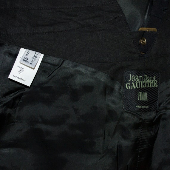 Jean Paul GAULTIER ウール生地とマーチンゲールのペンシルスカート 