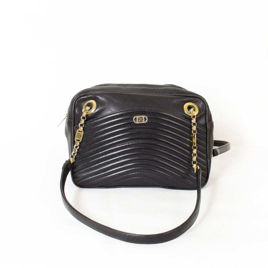 Bag Guy LAROCHE Black Leather With Double and Links Leather Bag Guy LAROCHE Black Leather With Double and Links Leather