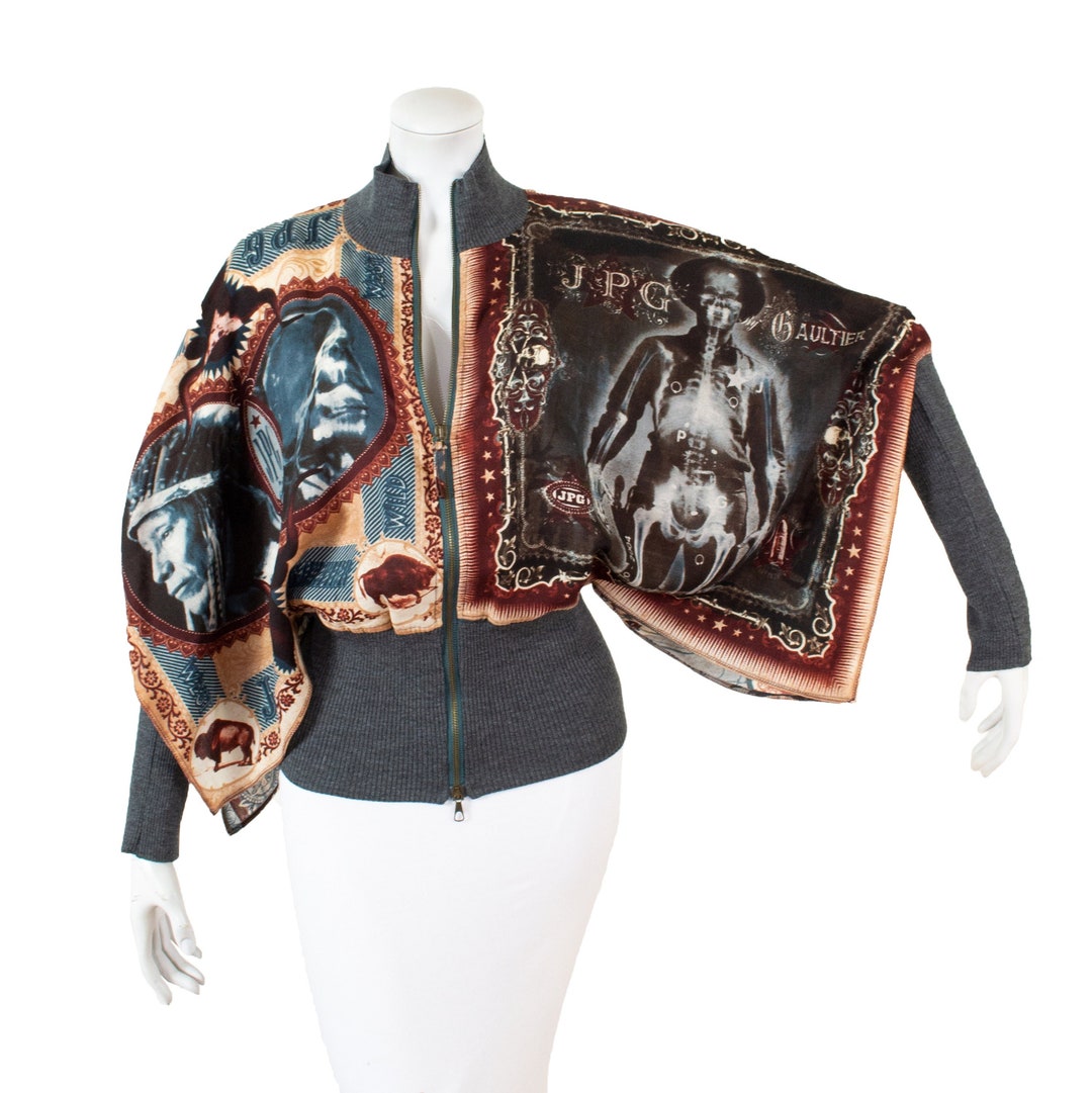 Jean Paul GAULTIER Jacket in Dry Wool X-ray Native Americans - Etsy