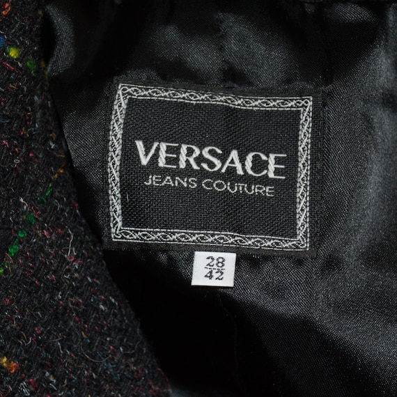 VERSACE Jeans wool tweed blazer revisited, médusa… - image 7