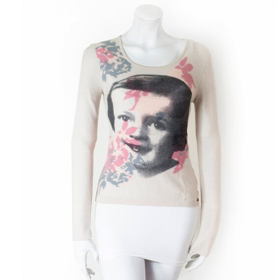 Rare Sonia RYKIEL sweater in virgin wool with chil
