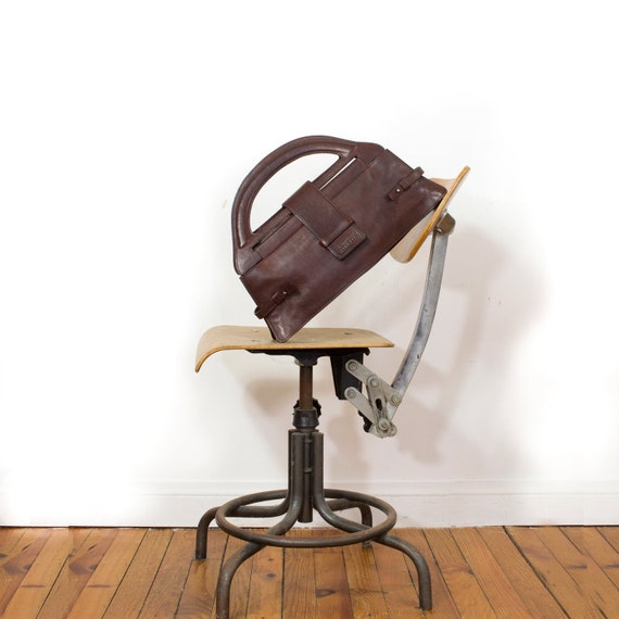Jean Paul GAULTIER bag burgundy leather, double ha
