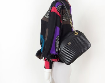 Buy Bag Guy LAROCHE Black Leather With Double and Links Leather