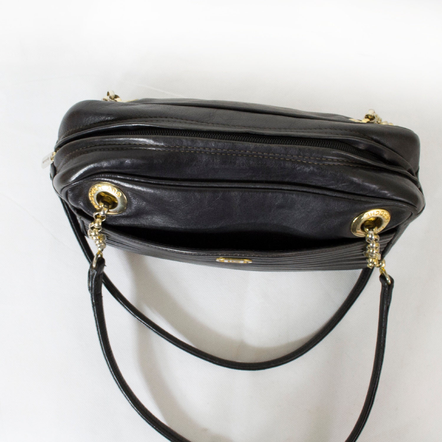 Bag Guy LAROCHE Black Leather With Double and Links Leather 