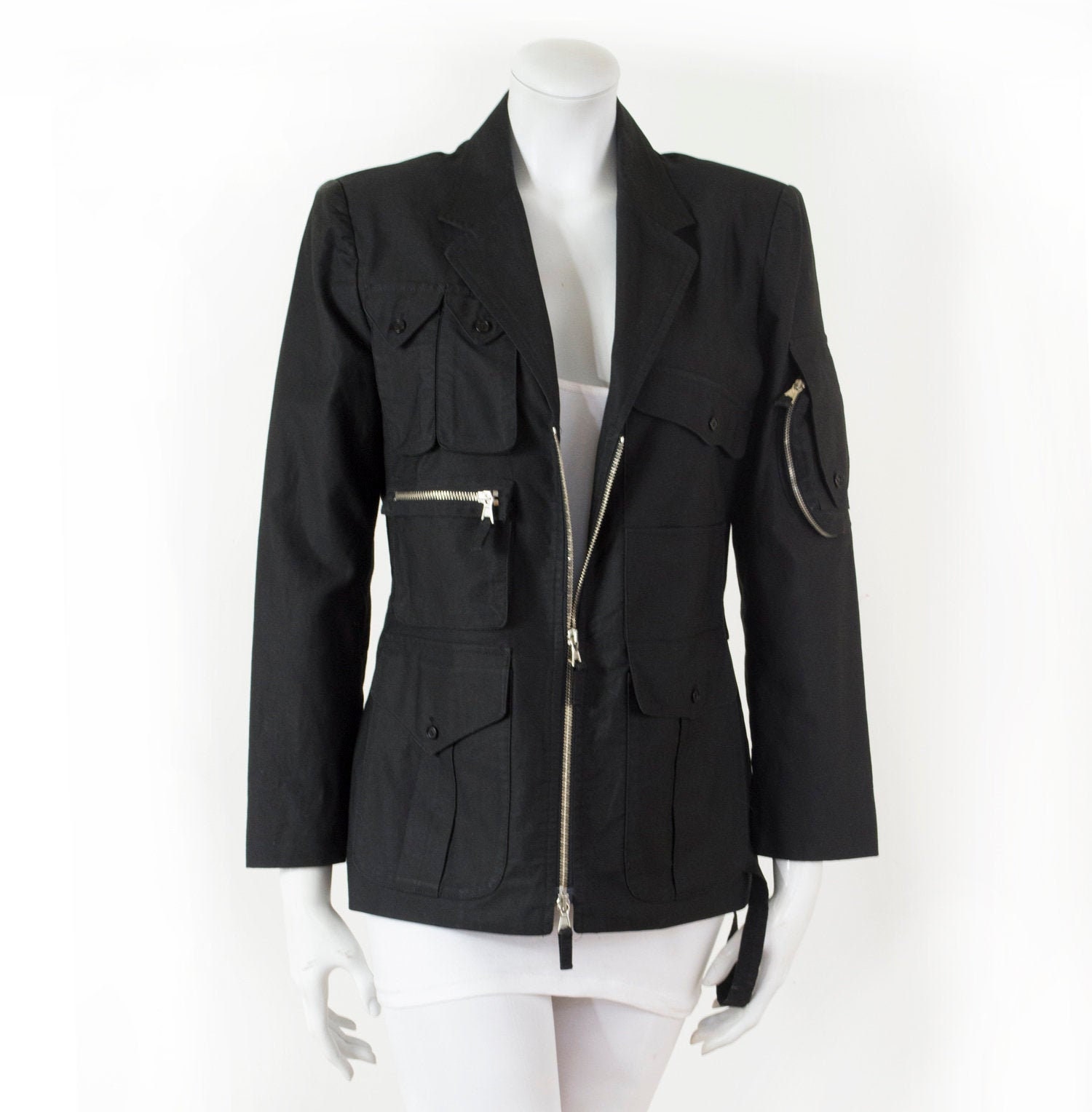 Louis Vuitton US Size 6 Women's Off-White Crepe Blazer Jacket