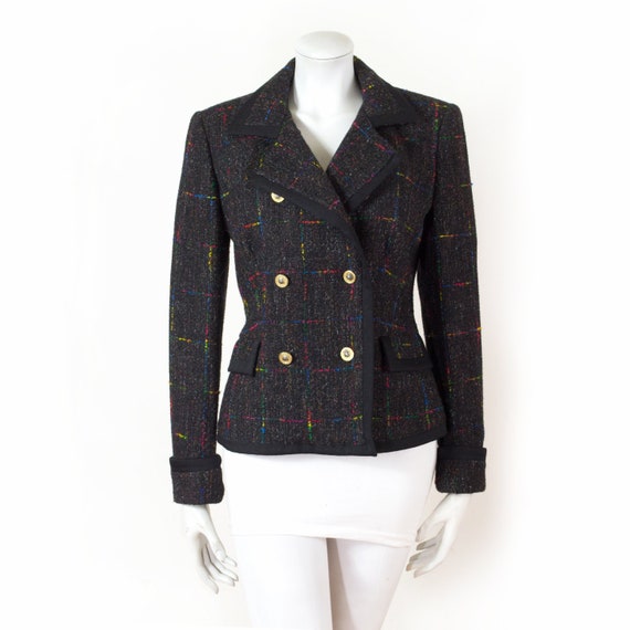 VERSACE Jeans wool tweed blazer revisited, médusa… - image 1