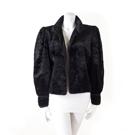 Ted LAPIDUS jacket in velvet treated with black as